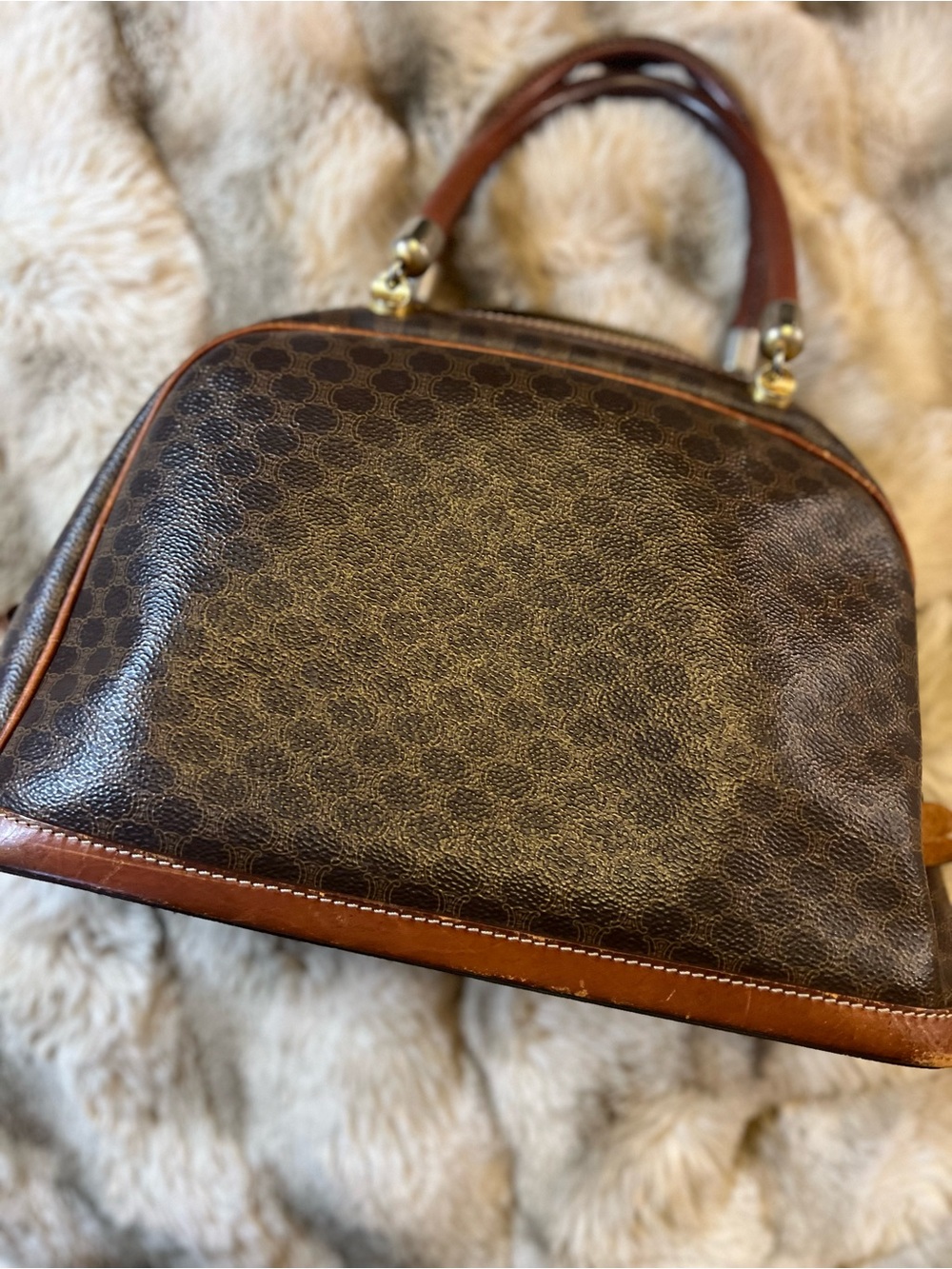 EUC CÉLINE Macadam Leather Dome Satchel M94 (MSRP $900) - Picture 2 of 6